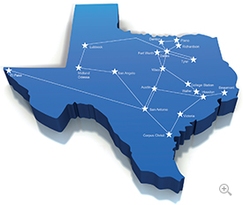 Texas map - click to enlarge